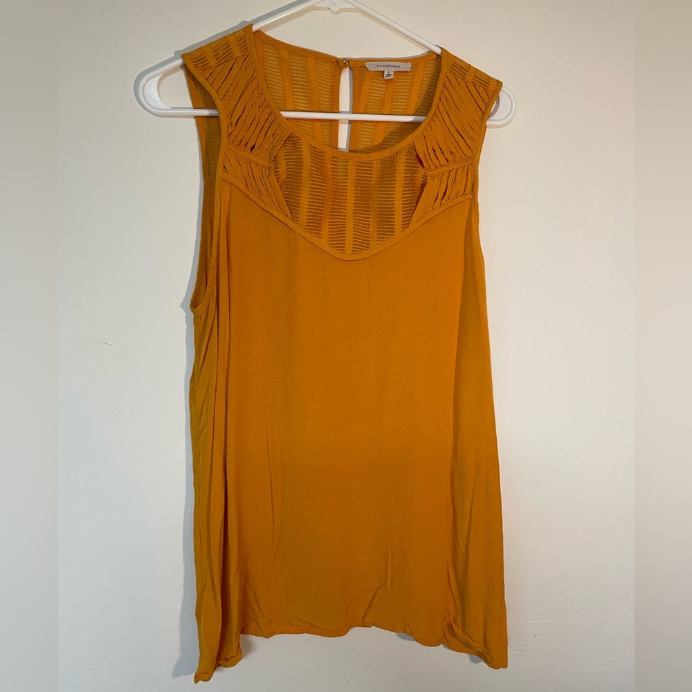 Mustard yellow sleeveless top